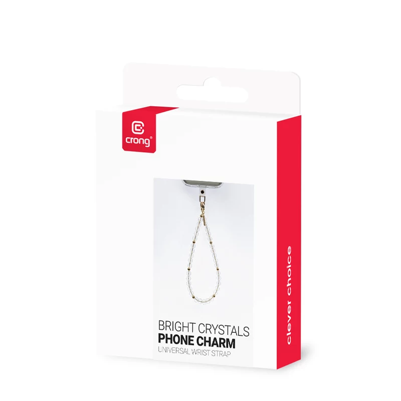 Crong Phone Charm - šnúrka na kľúče so svietiacimi krištáľmi