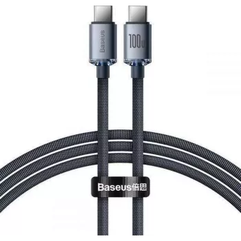 Baseus Crystal Shine USB-C na USB-C kábel 100W PD 1,2m čierny