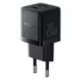 Baseus 20W USB-C a USB-A nástenná nabíjačka s PD 3.0 a QC 3.0, EU konektor, čierna