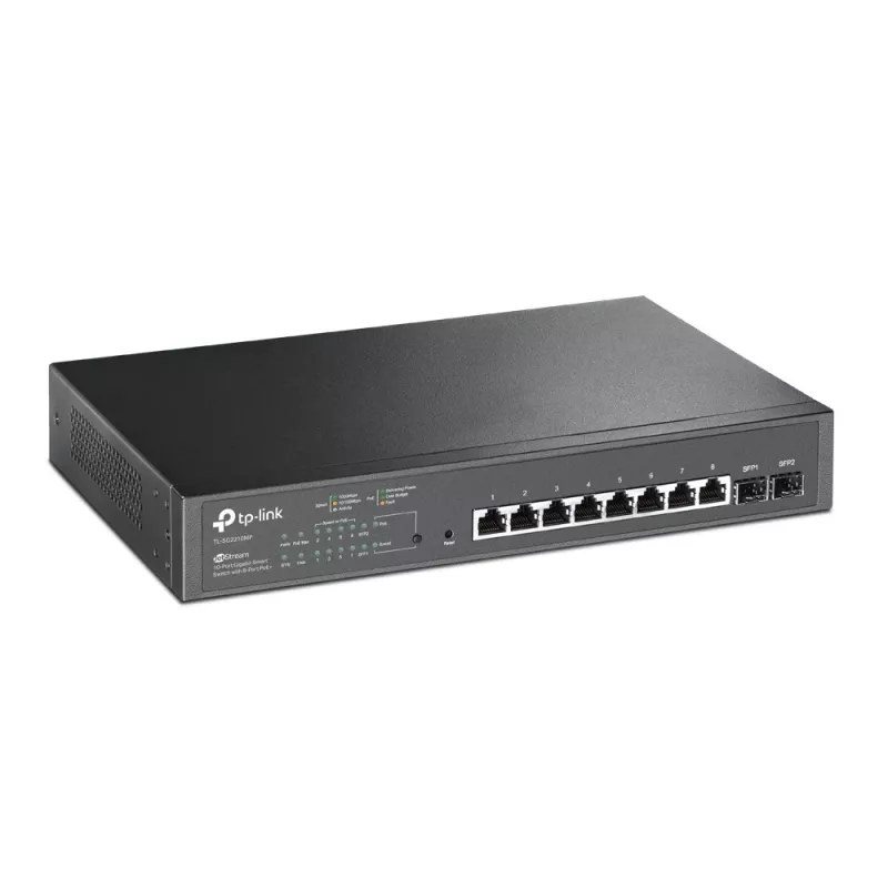 TP-Link JetStream 10-portový Gigabit Smart PoE switch s 8-portovým PoE+