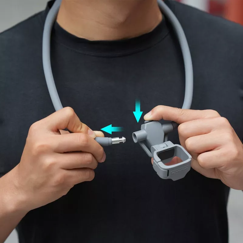 SUNNYLIFE flexibilný nákrčník pre DJI Osmo Pocket 3/4, POV akčné kamery, čierny