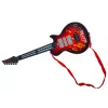 LEAN TOYS elektrická gitara hviezda struny farebné diódy červená