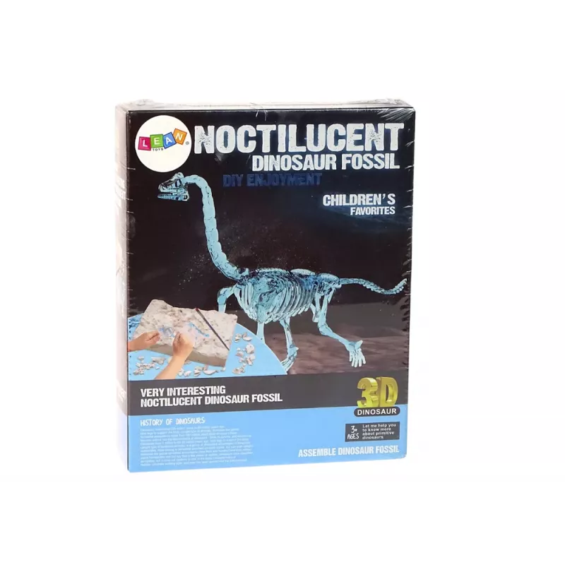 LEAN TOYS Archeologická sada na vykopávky dinosaurovej kostry 3D Brachiosaurus hologram