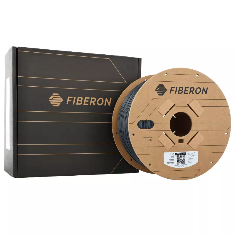 Polymaker Fiberon PPS-CF10 Filament pre 3D tlačiareň, 1,75 mm, 3 kg, čierny