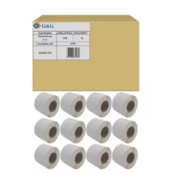 G&G Zebra 800283-205 termotransferové etikety 76x51mm perforované, 1370 etikiet/rolka, 12 rolí/box (16440 etikiet)