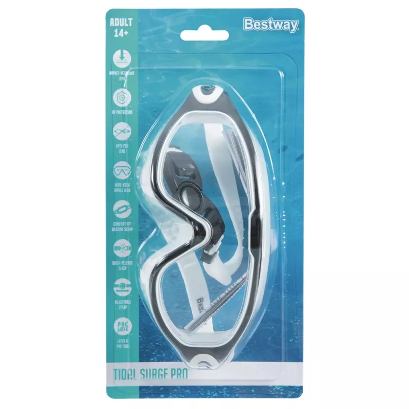Bestway 21194 nastaviteľné plavecké okuliare čierna a biela