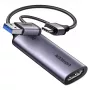 Ugreen CM629 2K 30Hz HDMI na USB videozáznamová karta, Space Gray