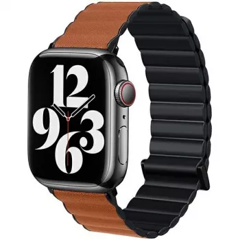 Beline Magnetic Pro náramok pre Apple Watch 38/40/41mm čierna/hnedá