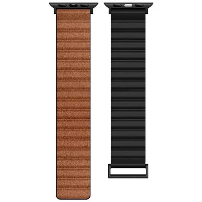 Beline Magnetic Pro náramok pre Apple Watch 38/40/41mm čierny/hnedý