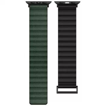 Beline Magnetic Pro náramok pre Apple Watch 42/44/45/49mm čierna/zelená