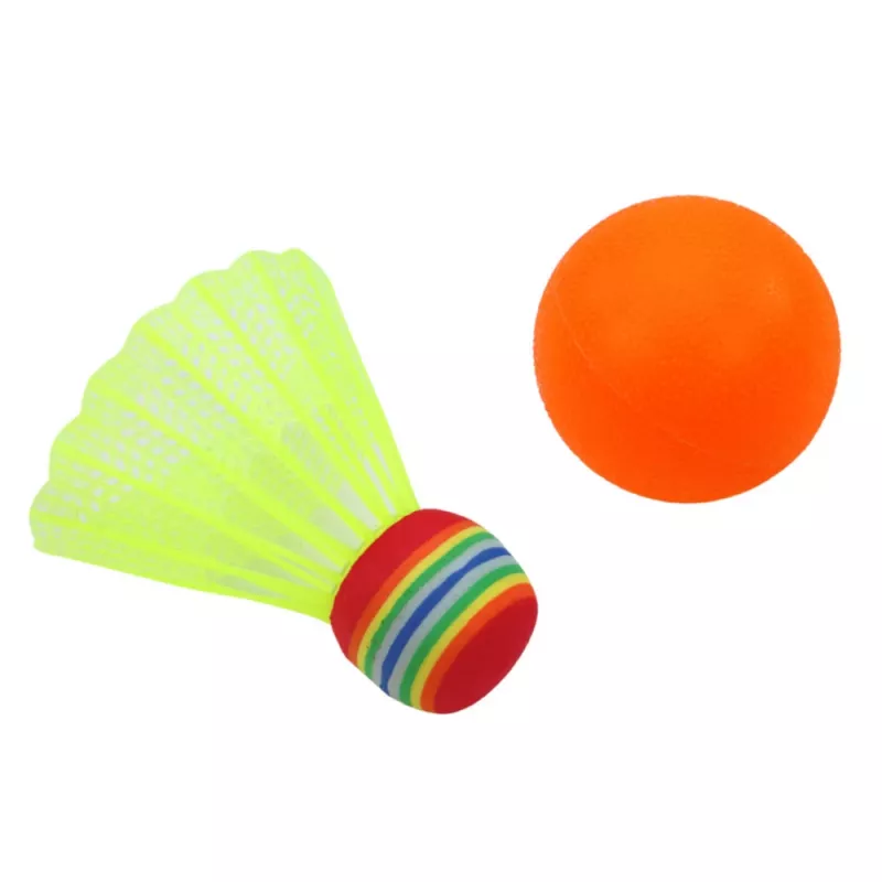 LEAN TOYS Detské bedmintonové rakety zvieratá žltá ružová