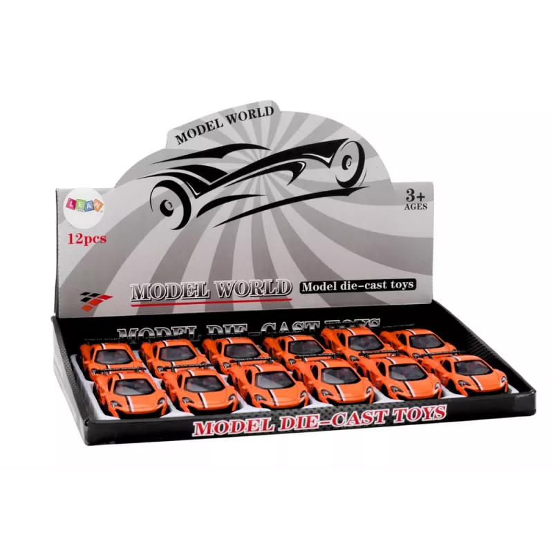 LEAN TOYS Športové auto 1:32 Friction Drive oranžové