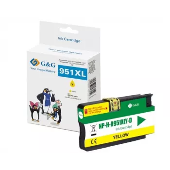 G&G Ninestar Žltá atramentová kazeta Kompatibilná s HP 951XL (CN048AE) Vysoká výťažnosť