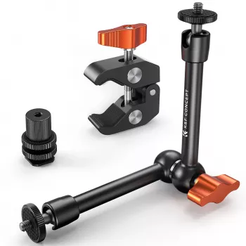 KF Magic Arm Super Clamp sada držiakov so závitom 1/4 inch & 3/8 inch, upínacie čeľuste 15-55 mm, ISO studená pätka