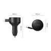ORICO FC-60-2C 60W zvinovacia USB-C auto nabíjačka - čierna