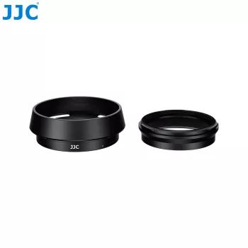 JJC LH-JXHALF Slnečná clona s adaptérovým krúžkom filtra 37 mm pre Fujifilm X Half, čierna