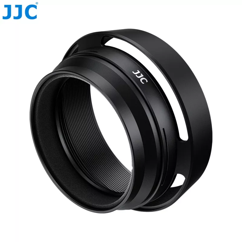 JJC LH-JXHALF Slnečná clona s adaptérovým krúžkom filtra 37 mm pre Fujifilm X Half, čierna