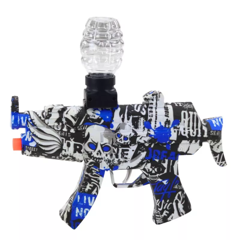 LEAN TOYS Elektrický gélový blaster Graffiti biely modrý