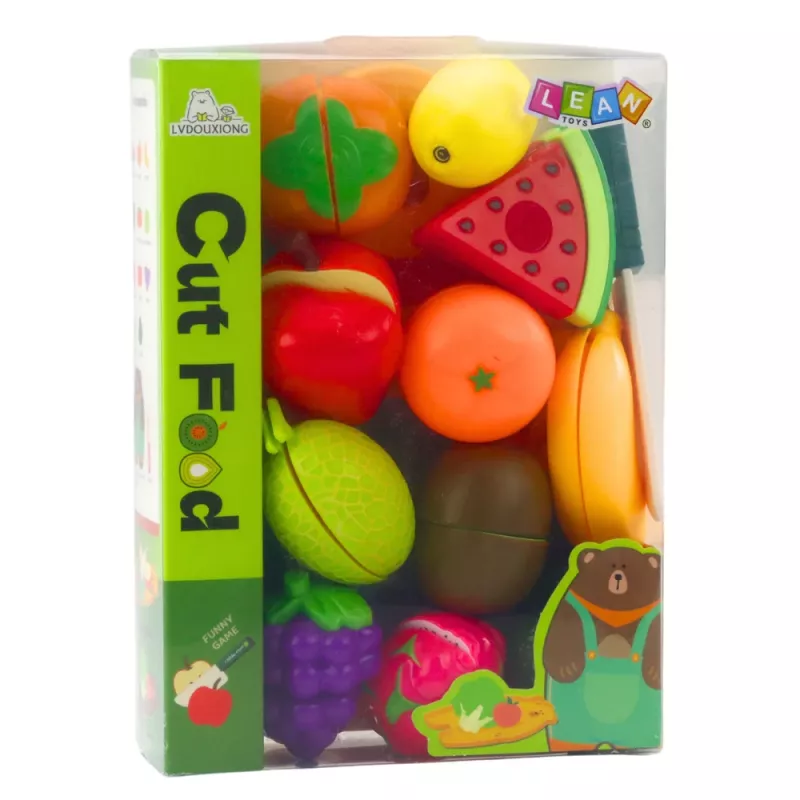 LEAN TOYS Sada na krájanie ovocia s doskou a nožom, edukačné príslušenstvo pre deti