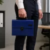 LEAN Akordeónový organizér na dokumenty, 13 priehradiek, modrý, A4