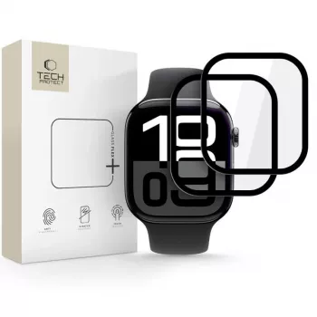 Tech-Protect Glass Flex+ ochrana displeja pre Apple Watch 10/11 (46 mm) balenie 2 ks čierna