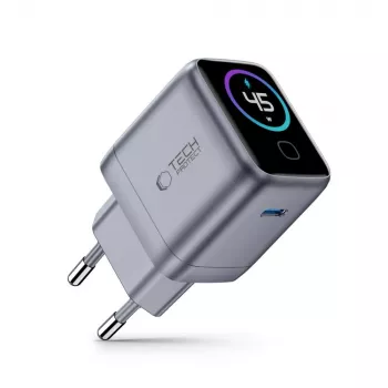 TECH-PROTECT POWERVISION NC45W-GAN 1-portová sieťová nabíjačka PD 45W tmavosivá