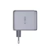 TECH-PROTECT PowerVision NC100W GaN 100W 3-portová nástenná nabíjačka USB-C PD & USB-A QC3.0 - tmavosivá