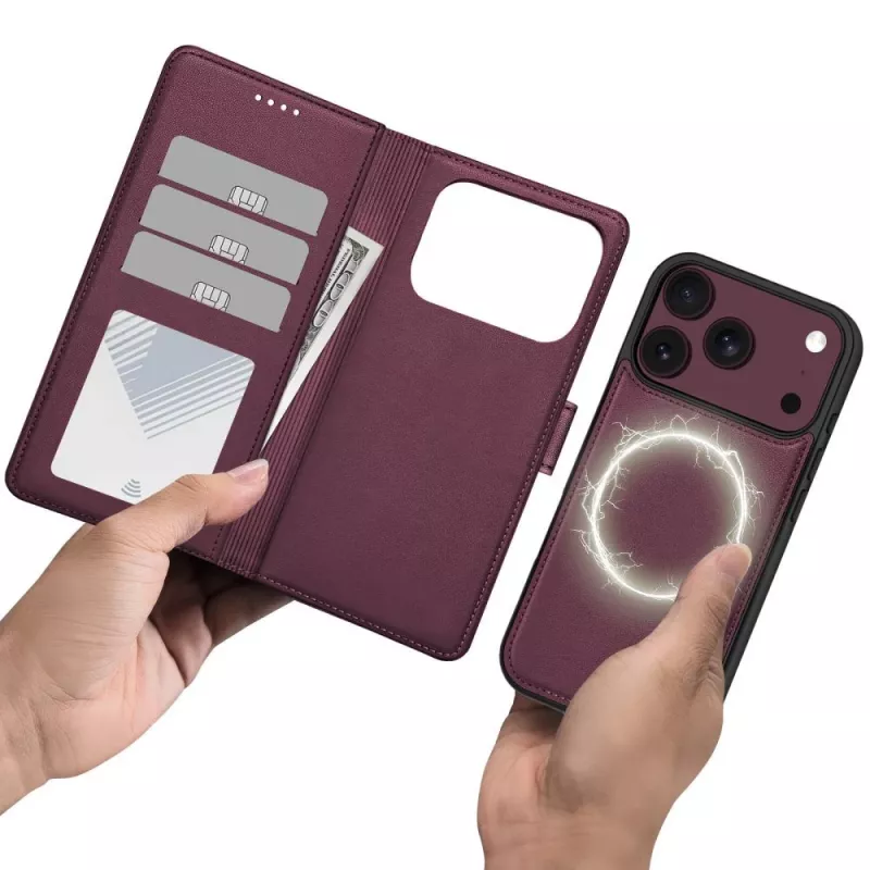 TECH-PROTECT MagSafe puzdro s peňaženkou pre iPhone 17 Pro / 18 Pro, morušová
