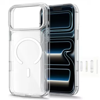 TECH-PROTECT MAGSTAND MagSafe Clear puzdro pre iPhone 17 Pro / 18 Pro so sklopnou stojkou