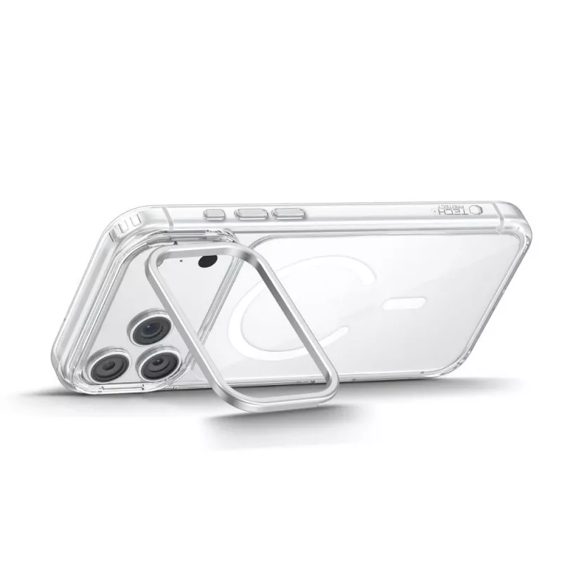 TECH-PROTECT MAGSTAND MagSafe Clear puzdro pre iPhone 17 Pro / 18 Pro so sklopnou stojkou
