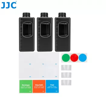 JJC balenie 3 ks 1L HDPE fliaš na skladovanie chemikálií pre fotografiu v temnej komore