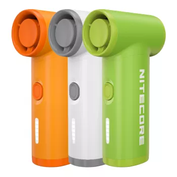 Nitecore NEF Nano prenosný ventilátor biely - USB-C nabíjanie, 3 rýchlosti, 2500mAh batéria