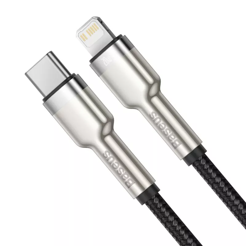 Baseus Cafule USB-C na Lightning PD 20W rýchlonabíjací kábel 0,25 m čierny
