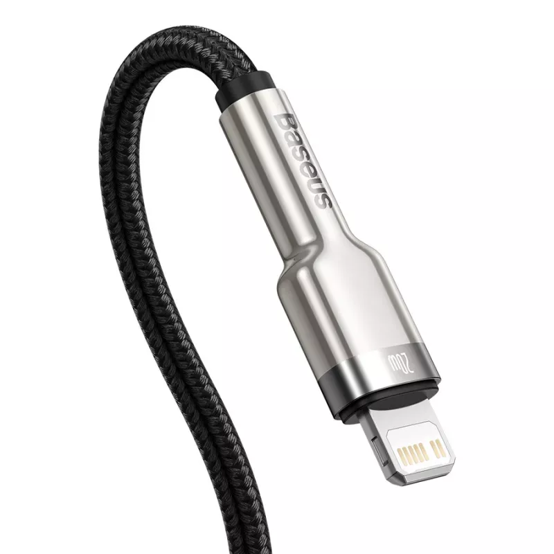 Baseus Cafule USB-C na Lightning PD 20W rýchlonabíjací kábel 0,25 m čierny