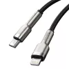 Baseus Cafule USB-C na Lightning PD 20W rýchlonabíjací kábel 0,25 m čierny