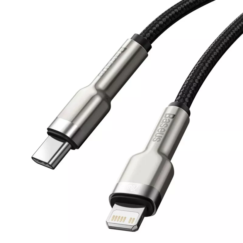Baseus Cafule USB-C na Lightning PD 20W rýchlonabíjací kábel 0,25 m čierny