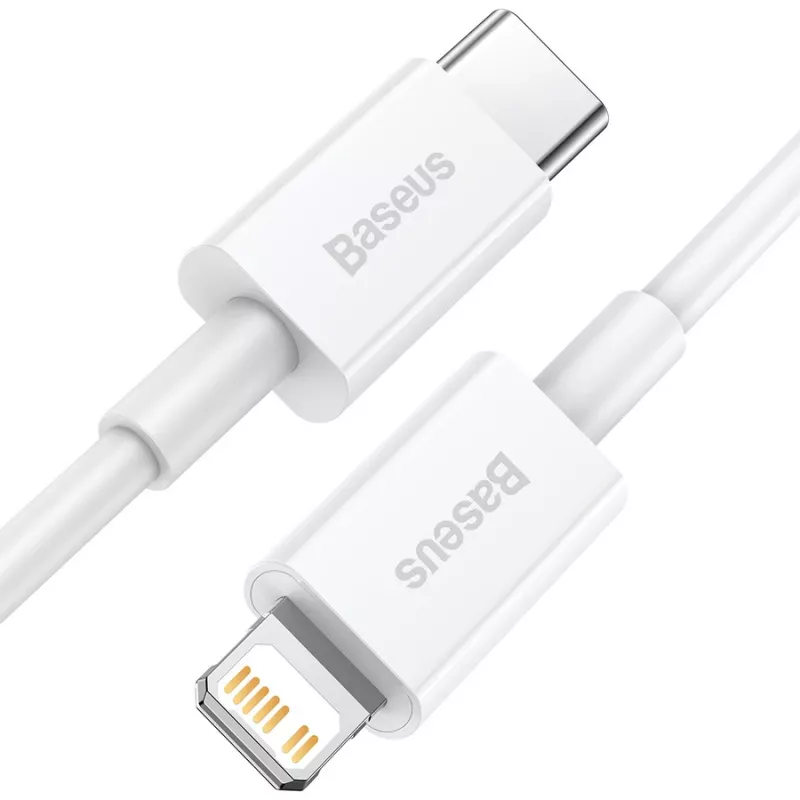 Baseus Superior Series USB-C na Lightning kábel 0,25 m biely, 20W PD rýchle nabíjanie a synchronizácia dát