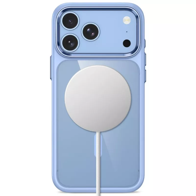 Tech-Protect Magmat MagSafe Clear puzdro pre iPhone 17 Pro / 18 Pro - svetlomodrý rám