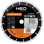 NEO TOOLS 230 mm laserom zváraný segmentový diamantový rezací kotúč na betón a kameň, otvor 22,2 mm