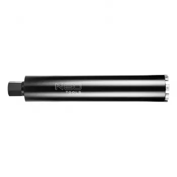 NEO TOOLS 82 mm diamantová korunová vŕtačka pre GRAPHITE 58G540, pracovná dĺžka 470 mm, závit 1 1/4 palca UNC, laserom zvárané segmenty, mokré vŕtanie