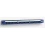 EmiterNet 19-palcový 1U 24-portový RJ45 UTP Cat.5e patch panel s úložným priestorom na káble, modrý (kompatibilný s PoE)