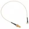 MikroTik ACMMCXRPSMA 0,26 m MMCX na RP-SMA konektor samec koaxiálny pigtail kábel, 50 Ohm, RG178, čierny