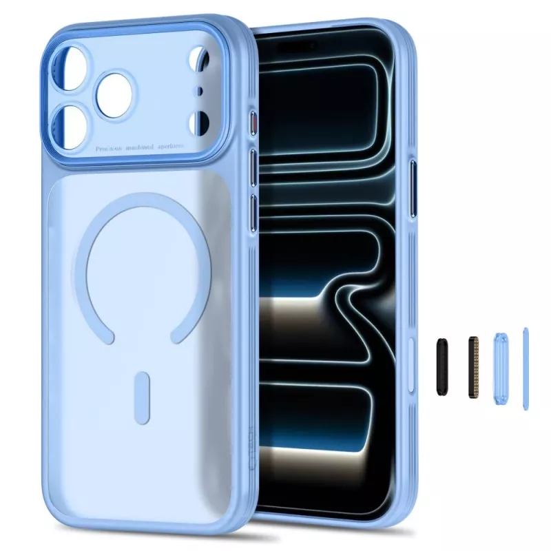 TECH-PROTECT MagPrime MagSafe puzdro pre iPhone 17 Pro / 18 Pro matná svetlomodrá