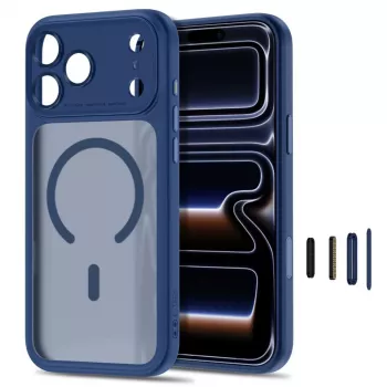 TECH-PROTECT MagPeak MagSafe puzdro pre iPhone 17 Pro / 18 Pro - matná tmavomodrá