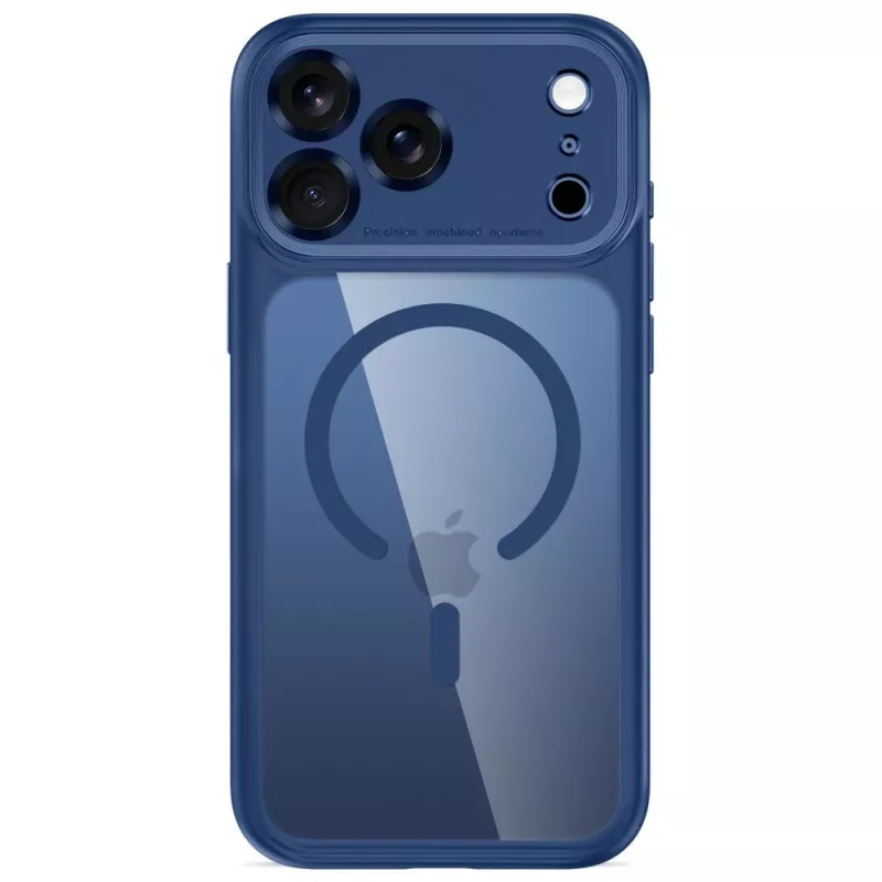 TECH-PROTECT MagPeak MagSafe Clear Case pre iPhone 17 Pro Max / 18 Pro Max – tmavomodrá
