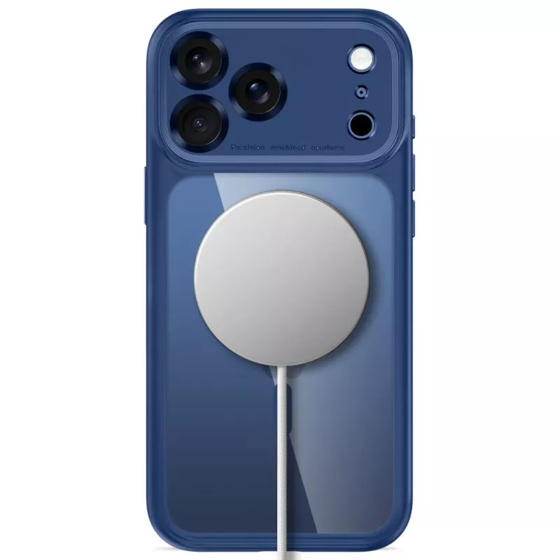 TECH-PROTECT MagPeak MagSafe Clear Case pre iPhone 17 Pro Max / 18 Pro Max – tmavomodrá