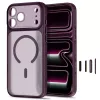 TECH-PROTECT MagPrime MagSafe Clear Case pre iPhone 17 Pro / 18 Pro - matná tmavá čerešňová