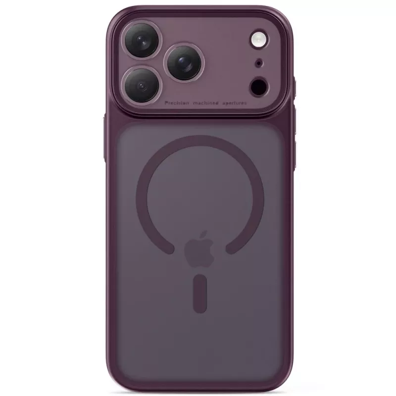 TECH-PROTECT MagPrime MagSafe Clear Case pre iPhone 17 Pro / 18 Pro - matná tmavá čerešňová