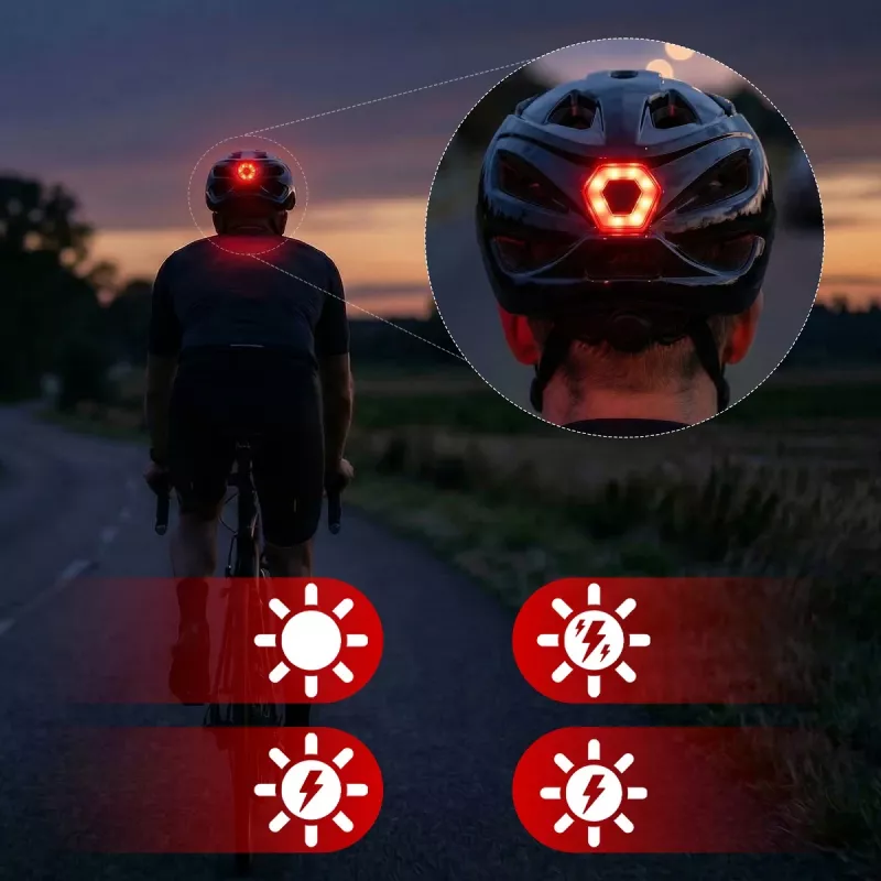 Vayox Speed LED cyklistická prilba, lesklá čierna, veľkosť L (58-61 cm)