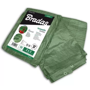 Bradas PL906/10 ťažká modrá polyetylénová plachta 12 x 10 m, 60 g/m², vodotesná, UV odolná, spevnené okraje s hliníkovými očkami